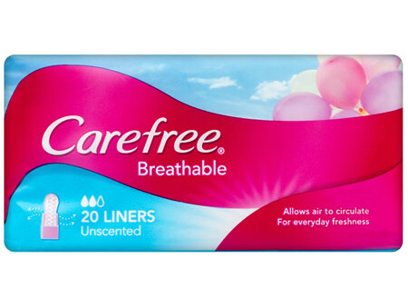 Carefree Breathable Unscented Liners 20 pack