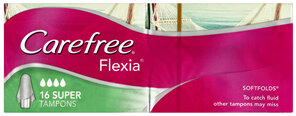 Carefree Flexia Super Tampons 16 pack