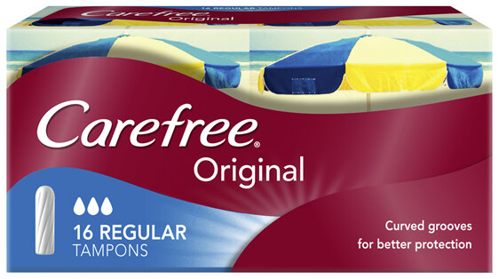 Carefree Original Regular Tampons 16 pack