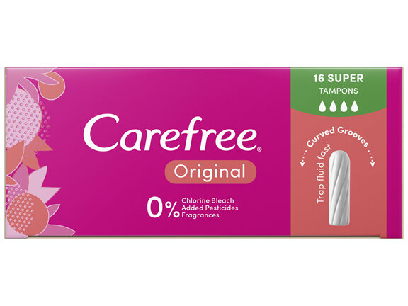 Carefree Original Super Tampons 16 pack