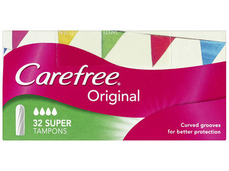Carefree Original Tampons Super 32 Pack