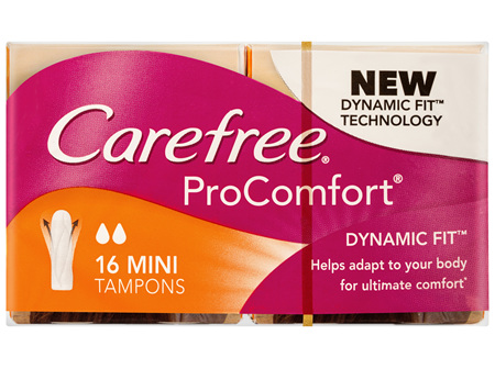 Carefree ProComfort Dynamic Fit Mini Tampons 16 Pack