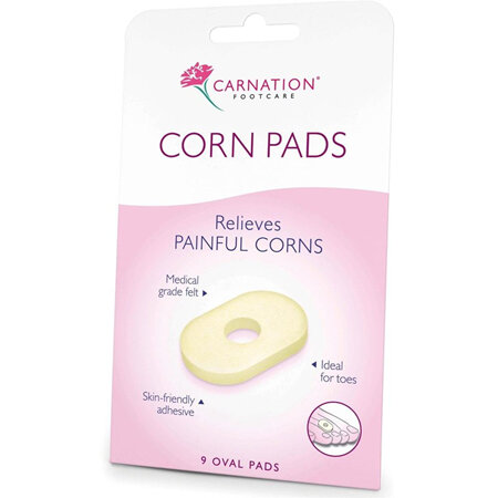 CARNATION Foot Corn Rings Oval 9pk