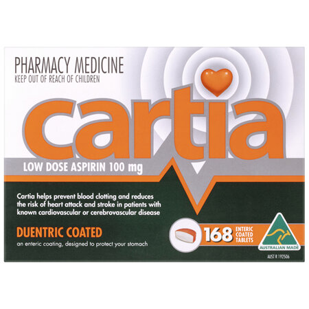 Cartia 100mg 168 Tablets