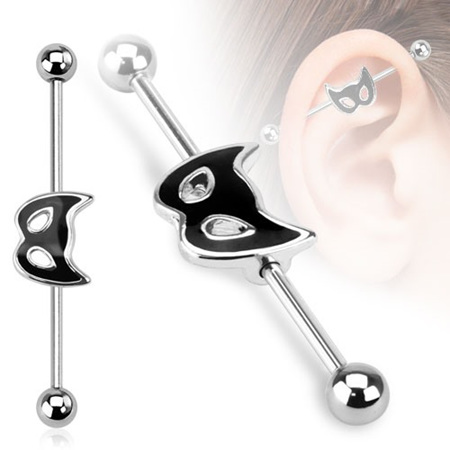 Cat Mask Industrial Barbell