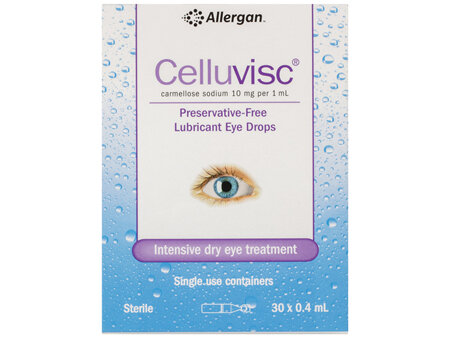 Celluvisc Lubricant Eye Drops 30 x 0.4mL