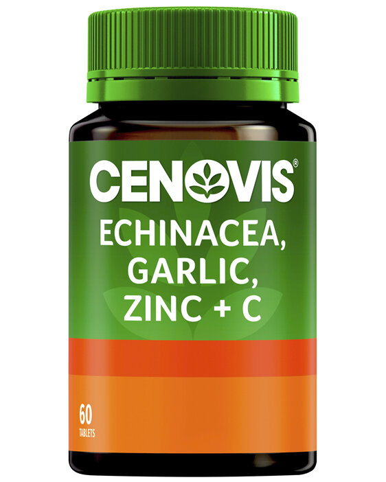 Cenovis Echinacea, Garlic, Zinc & C 60 Tablets