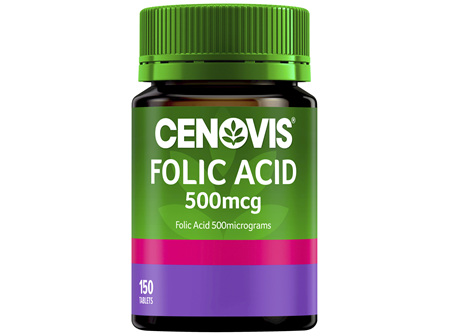 Cenovis Folic Acid 500mcg 150 Tablets