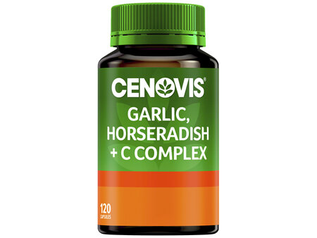 Cenovis Garlic, Horseradish + C Complex 120 Capsules