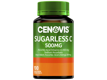 Cenovis Sugarless C 500mg 100 Chewable Tablets