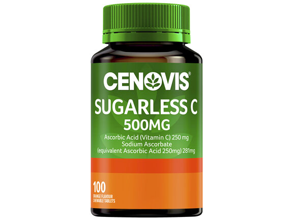 Cenovis Sugarless C 500mg 100 Chewable Tablets