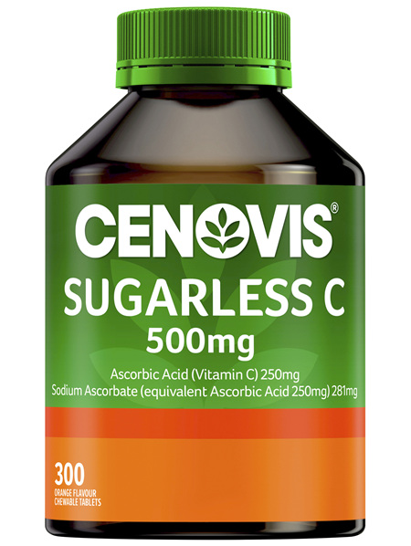 Cenovis Sugarless C 500mg 300 Chewable Tablets