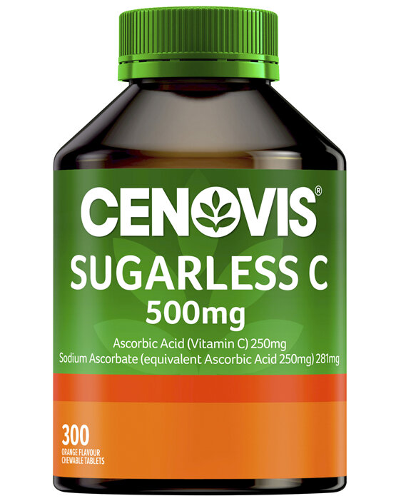 Cenovis Sugarless C 500mg 300 Chewable Tablets