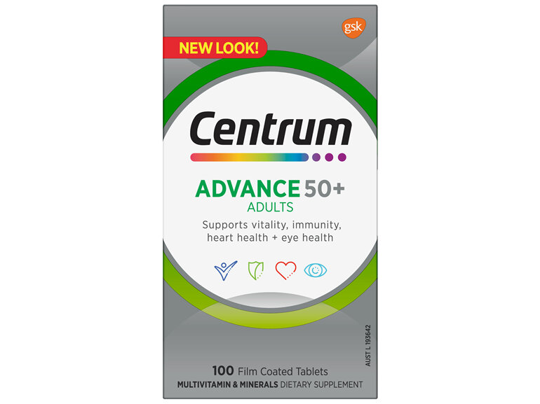 Centrum Advance 50+ Adults 100 Film Coated Tablets