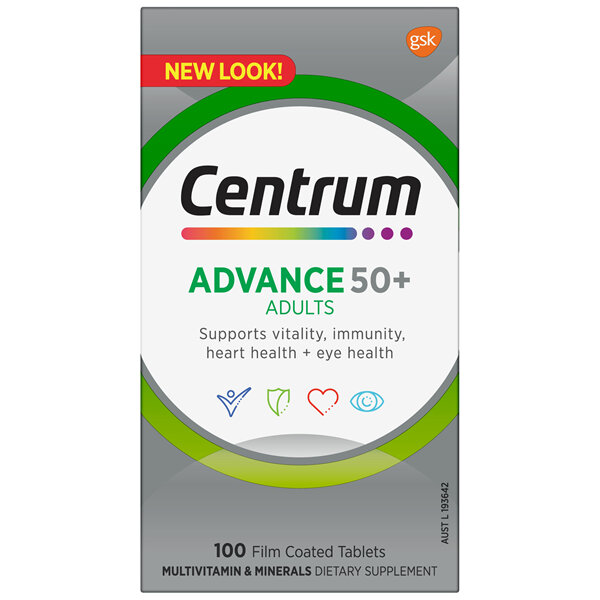 Centrum Advance 50+ Adults 100 Tablets
