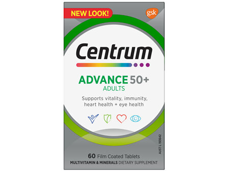 Centrum Advance 50+ Adults 60 Film Coated Tablets