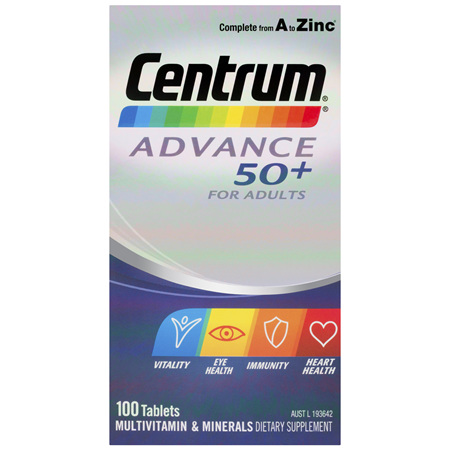 Centrum Advance 50+ For Adults Tablets 100 Pack