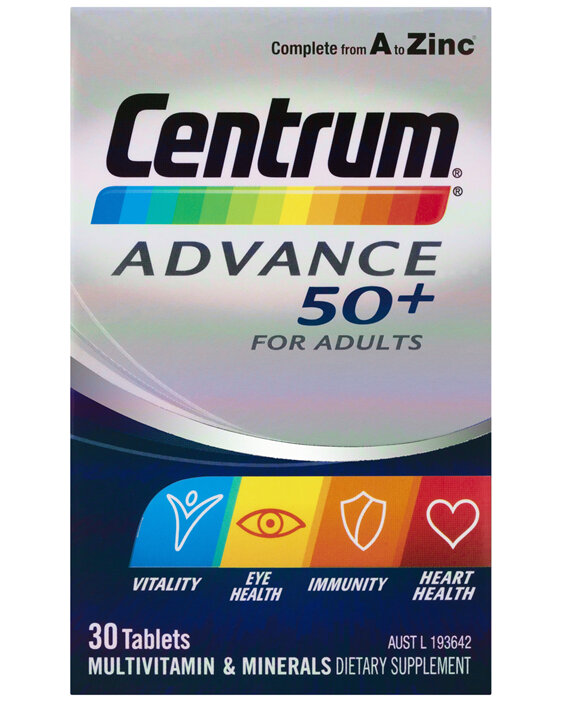 Centrum Advance 50+ For Adults Tablets 30 Pack
