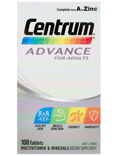 Centrum Advance For Adults Tablets 100 Pack