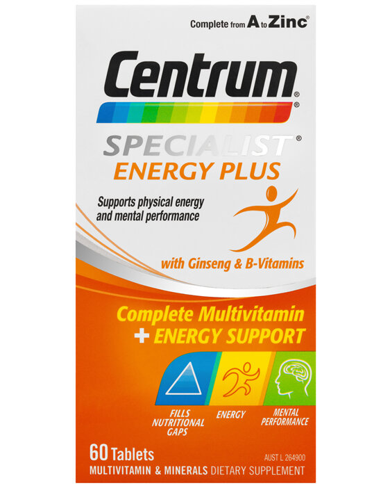 Centrum Specialist Energy Plus Tablets 60 Pack