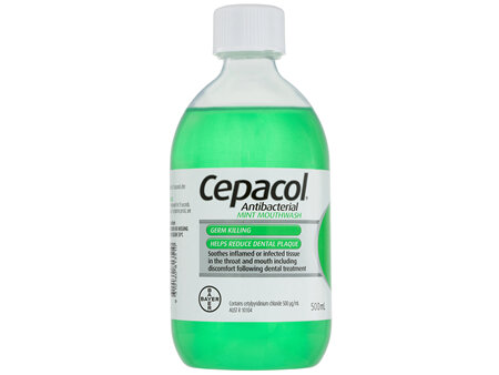 Cepacol Antibacterial Mint Mouthwash 500mL