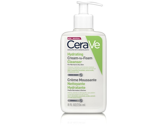 CeraVe Ceramides Hydrating Cream-to-Foam Cleanser 236ml