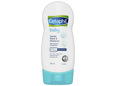 Cetaphil Baby Gentle Wash & Shampoo 230mL, For Newborn Baby
