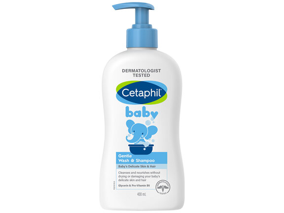 Cetaphil Baby Gentle Wash & Shampoo 400mL, For Newborn Baby