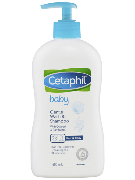 Cetaphil Baby Gentle Wash & Shampoo 400mL, For Newborn Baby