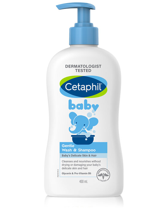 Cetaphil Baby Gentle Wash & Shampoo 400mL, For Newborn Baby