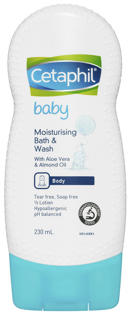 Cetaphil Baby Moisturising Bath & Wash 230mL, Gentle on Skin