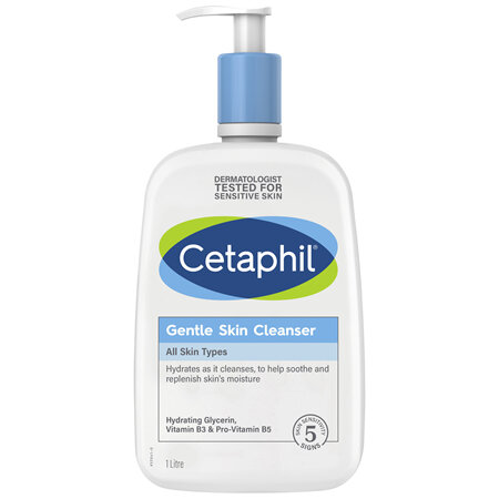 Cetaphil Gentle Skin Cleanser 1L, For Face & Body Care