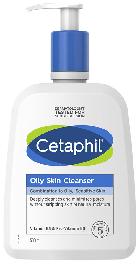 Cetaphil Oily Skin Cleanser 500mL, Oily and Combination Skin