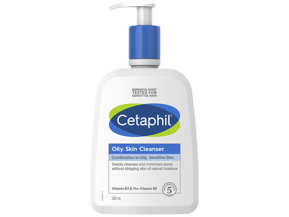 Cetaphil Oily Skin Cleanser 500mL, Oily and Combination Skin