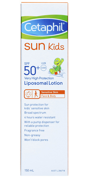 Cetaphil Sun Kids Liposomal Lotion SPF 50+ 150mL, Sunscreen