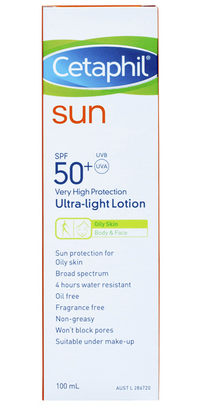 Cetaphil Sun Ultra-Light Lotion SPF 50+ 100mL, Sunscreen