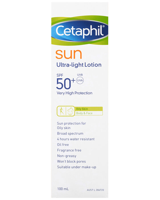 Cetaphil Sun Ultra-Light Lotion SPF 50+ 100mL, Sunscreen