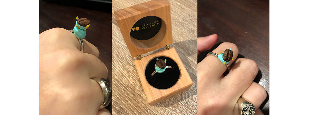 Char's 'I Love You a Latte' ring, made by her boyfriend, Luke: