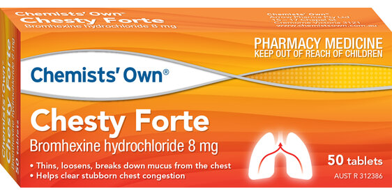 Chemists' Own Chesty Forte 8mg 50 Tabs