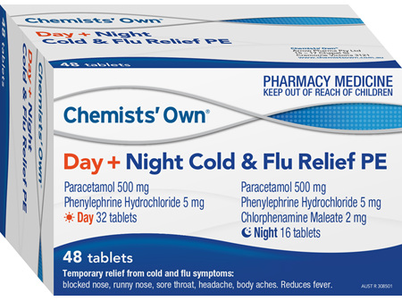 Chemists' Own Cold & Flu Day/Night Pe 48 Tabs