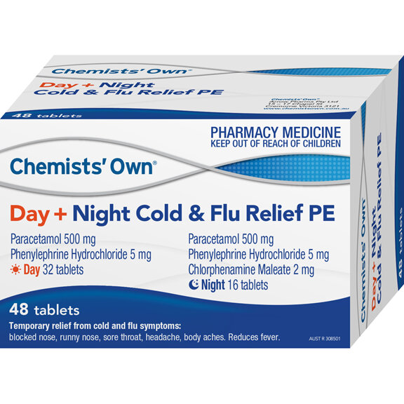 Chemists' Own Cold & Flu Day/Night Pe 48 Tabs