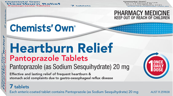 Chemists' Own Heartburn Relief Pantoprazole 20mg 7 Tablets