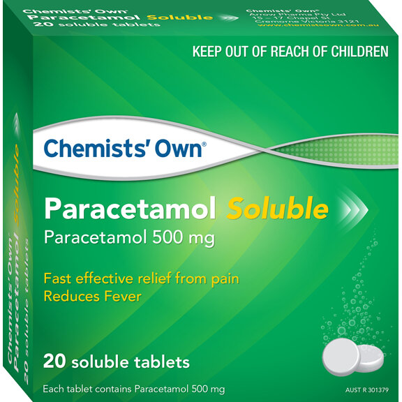 Chemists' Own Paracetamol Soluble Tab 500mg 20