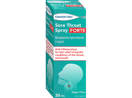 Chemists' Own Sore Throat Spray Forte 30ml