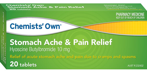 Chemists' Own Stomach Ache & Pain Relief 20 Tabs