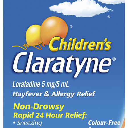 Children's Claratyne Allergy & Hayfever Relief Syrup Peach Flavour 60mL