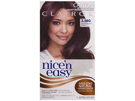 Clairol Nice'n Easy 3.5BG Dark Burgundy Brown