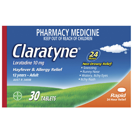 Claratyne Allergy Hayfever Relief Antihistamine Tablets 30 pack