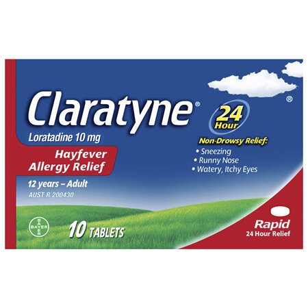 Claratyne Allergy Hayfever Relief Antihistamine Tablets 10 pack