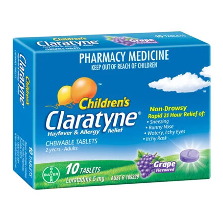 CLARATYNE Child Chew Grape 10tabs